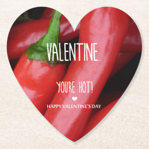 Valentine, je bent heet! kartonnen onderzetters