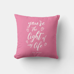 Valentine Je Bent het Licht van mijn Leven Roze Kussen