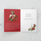 Valentine Jesus Catholic Religious Sacred Heart  Feestdagen Kaart (Binnen)