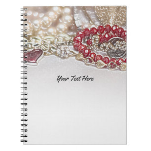 Valentine Jewels & Pearls Elegante Chic Glamour Notitieboek