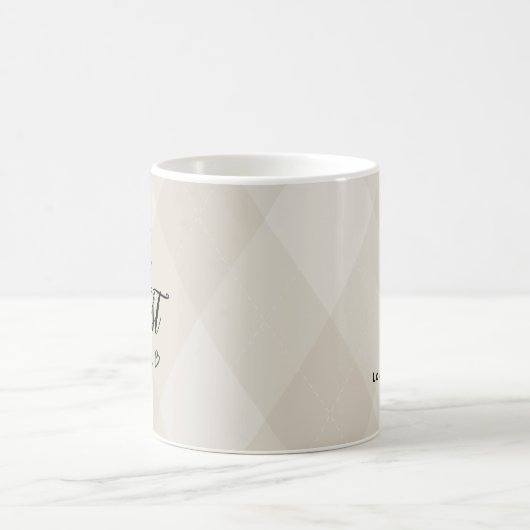 Valentine Jij bent het Allermooiste Beige Argyle Koffiemok (Center)