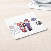 Valentine joy kartonnen onderzetters (Schuin)