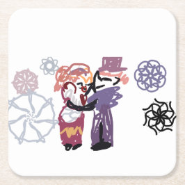 Valentine joy kartonnen onderzetters