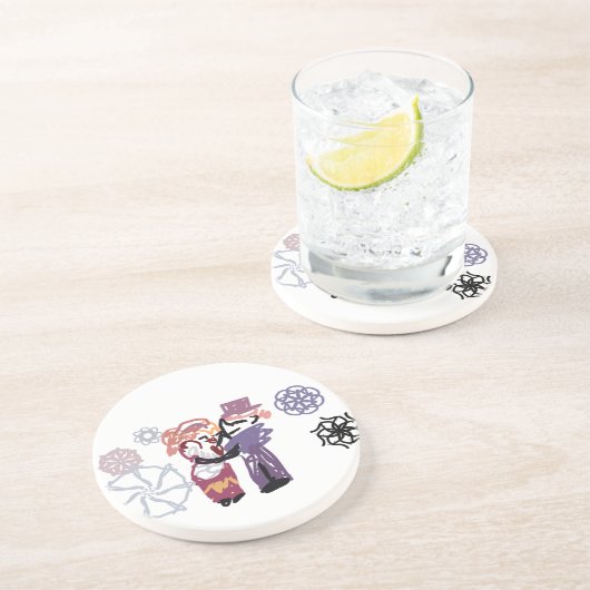 Valentine joy zandsteen onderzetter (Zijkant)