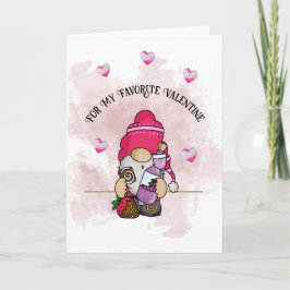 Valentine-kabouter, 5" x 7" opgevouwen wenskaart kaart