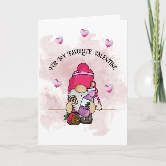 Valentine-kabouter, 5" x 7" Vouwkaart Kaart (Voorkant)