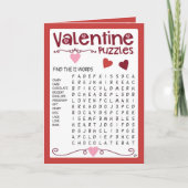 Valentine Kids Puzzles Activity Kaart (Voorkant)