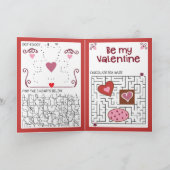 Valentine Kids Puzzles Activity Kaart (Binnen)