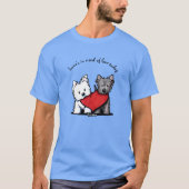 Valentine KiniArt Terrier Duo T-Shirt (Voorkant)