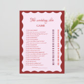 Valentine kiss miss good by Weding Shoe Game Card Aankondiging (Staand voorkant)