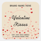 Valentine Kisses Candle –  Modern Love Label (Voorkant)