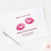 Valentine Kisses Custom Candle Sticker (Envelop)