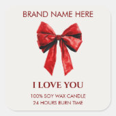 Valentine Kisses Custom Candle Sticker (Voorkant)
