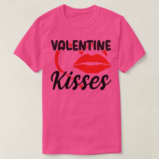 Valentine Kisses T-shirt (Design voorkant)