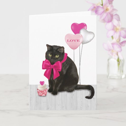 Valentine Kitty Kaart (Orchidee)