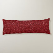 Valentine Klassieke Trendy Rode Glitters Lichaamskussen (Achterkant)