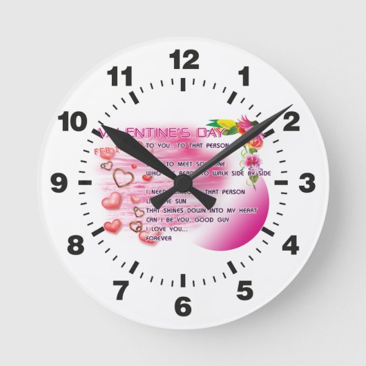 Valentine-Klok-NED-1-12 Ronde Klok (Voorkant)
