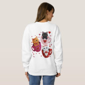 Valentine Knitted Cat PNG Clipart Trui (Achterkant volledig)