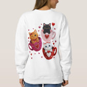 Valentine Knitted Cat PNG Clipart Trui (Achterkant)