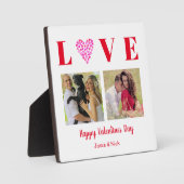 Valentine Liefdesscript Foto's Hart Sieradentray Fotoplaat (Voorkant)