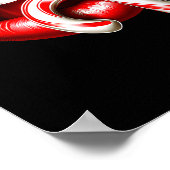 Valentine Lips Kisses Valentines Funny Candy Cane Poster (Hoek)