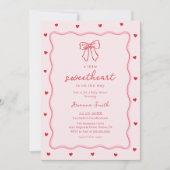 Valentine Little Sweetheart Baby Shower Invitation Kaart (Voorkant)
