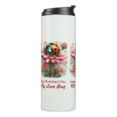  Valentine Love Bug on Blossoms Rose Thermosbeker (Gedraaid links)