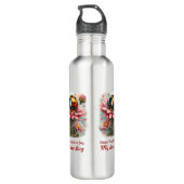  Valentine Love Bug on Blossoms Rose Waterfles (Achterkant)