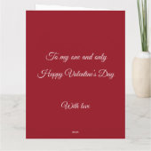 Valentine Love Card | Romantic for Him & Her Bedankkaart (Achterkant)