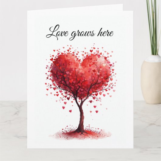 Valentine Love Card | Romantic for Him & Her Bedankkaart (Voorkant)