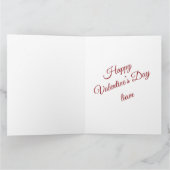 Valentine Love Card | Romantic for Him & Her Bedankkaart (Binnen)
