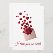 Valentine Love Card | Romantic for Him & Her Bedankkaart (Voorkant / Achterkant)
