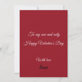 Valentine Love Card | Romantic for Him & Her Bedankkaart (Achterkant)