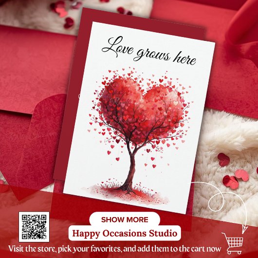 Valentine Love Card | Romantic for Him & Her Bedankkaart