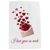 Valentine Love Card | Romantic for Him & Her Medium Cadeauzakje (Voorkant)