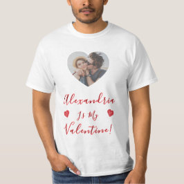 Valentine  Love Custom Photo & Name T-shirt