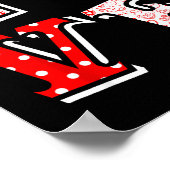 Valentine Love Golf Heart Valentine Day Women Men  Poster (Hoek)