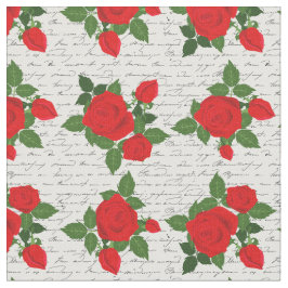 valentine love letter red roses romantic stof