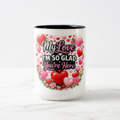 Valentine Love Mug Tweekleurige Koffiemok (Center)