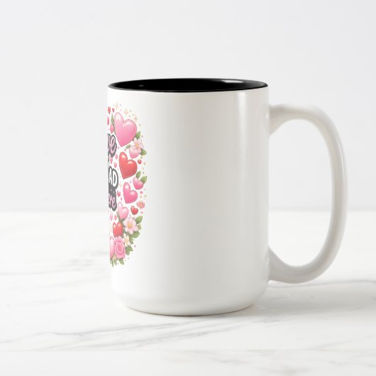 Valentine Love Mug Tweekleurige Koffiemok (Rechts)