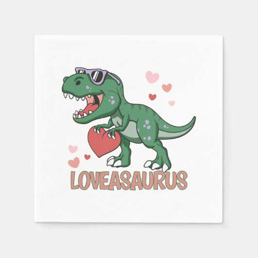 Valentine Loveasaurus Servet (Voorkant)