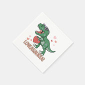 Valentine Loveasaurus Servet (Hoek)