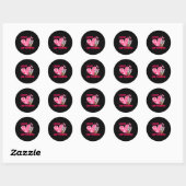 Valentine Lovely & Caffeinated Coffee Lover Co Ronde Sticker (Vel)