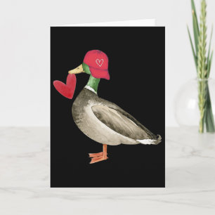 Valentine Mallard Eend Retro Groovy Hartjes Valent Kaart