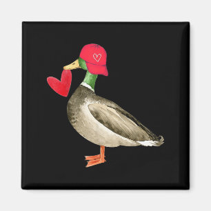 Valentine Mallard Eend Retro Groovy Hartjes Valent Magneet