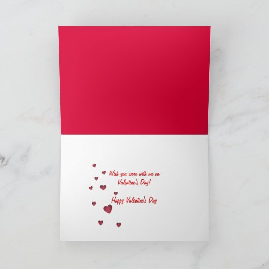 Valentine Miss You message Feestdagen Kaart (Binnen)