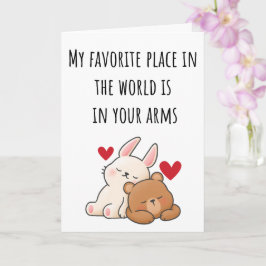 Valentine M'n favoriete plek ter wereld gevouwen Kaart