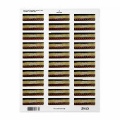 Valentine Modern Zwarte Strik Goud Verf Sweet 16 Etiket (Full Sheet)