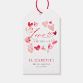 Valentine Moderne Whimsical Hartjes Bruids Bruilof Cadeaulabel (Voorkant)