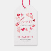 Valentine Moderne Whimsical Hartjes Bruids Bruilof Cadeaulabel (Achterkant)